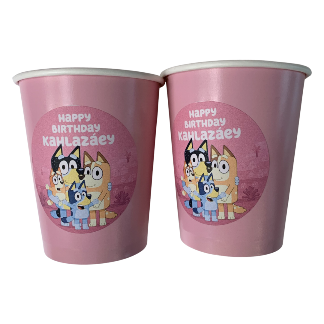 Bluey party cups