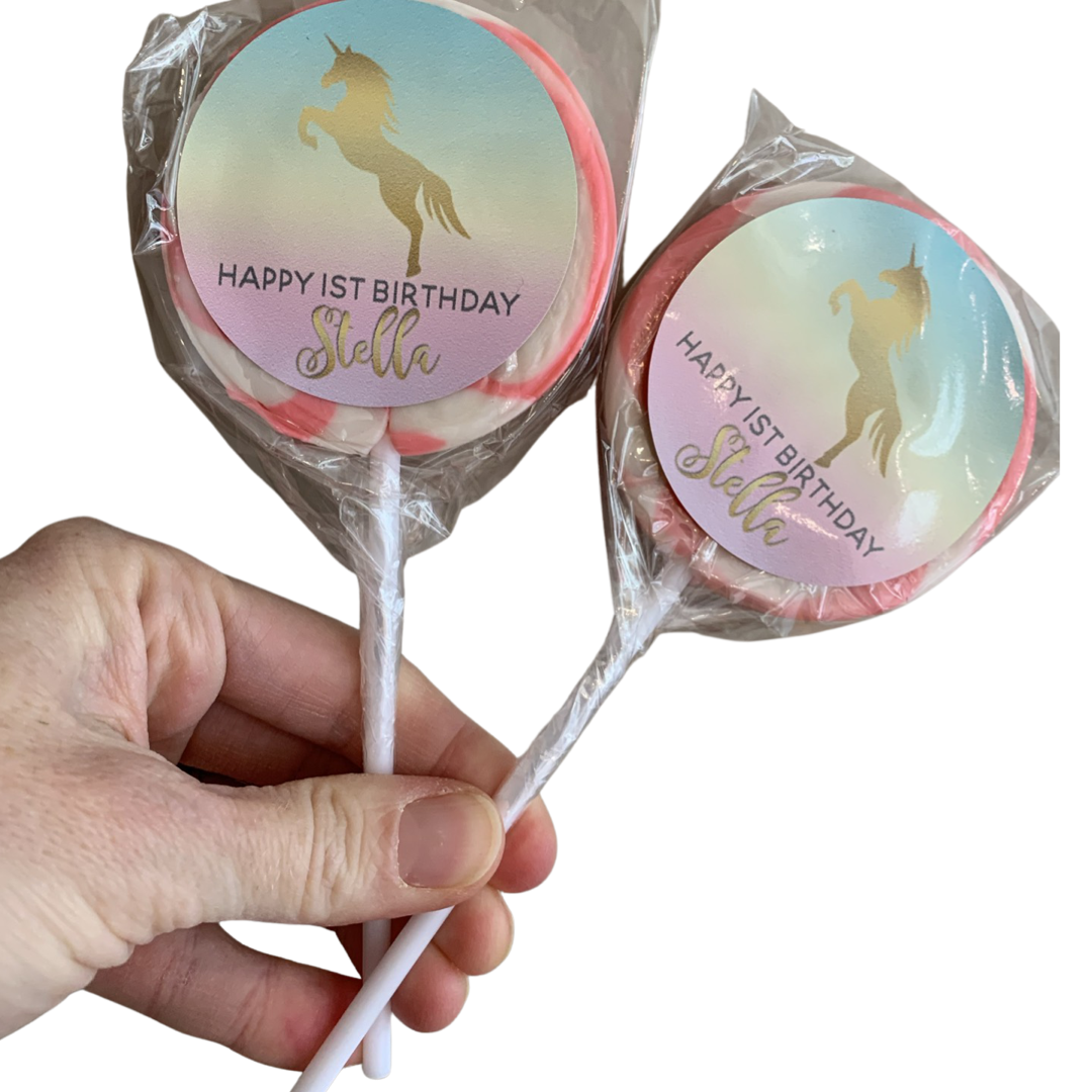 Unicorn lollipops