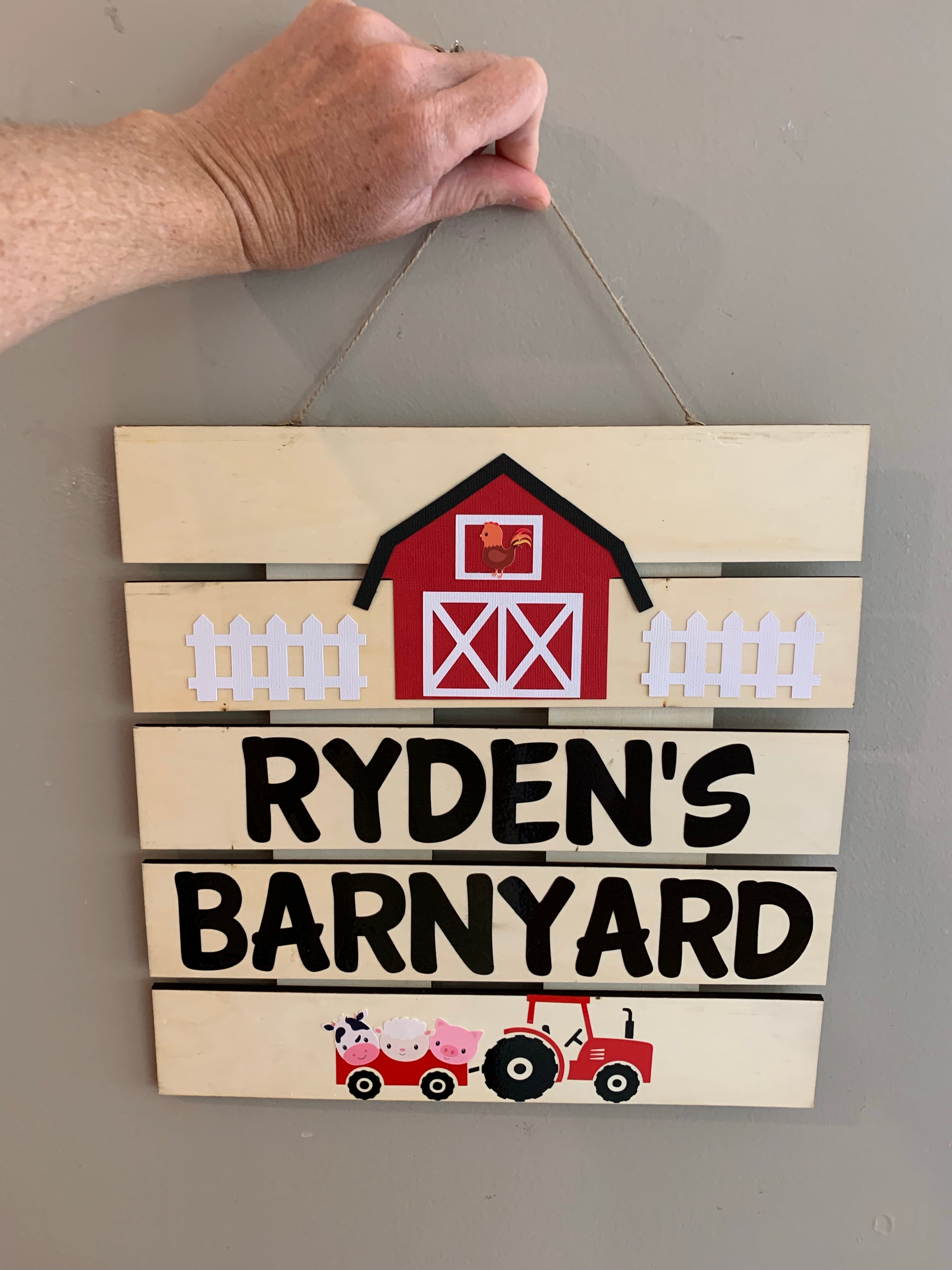 Barn or farm party sign