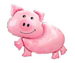 Farmyard party pig balloon